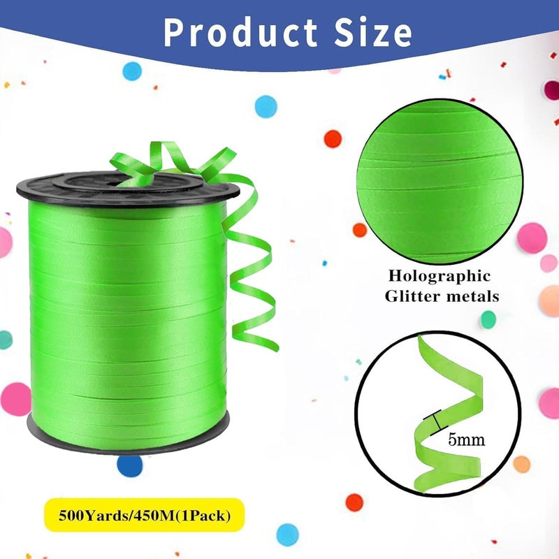 WFAUIBR 500 Yard Premium Light Green Curling Ribbon Balloon String,3/16" for Gift Wrapping, Balloon Ribbon,Party Birthday Wedding Decoration,Art Crafts,Florist Flowe - Image 2